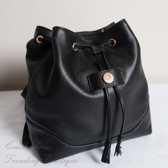 NWT Coach F72645 Elle Leather Backpack in Black - Picture 7 of 8